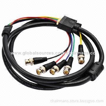 VGA to 5 BNC Monitor Cable with 1.8-50m, Gold-plated